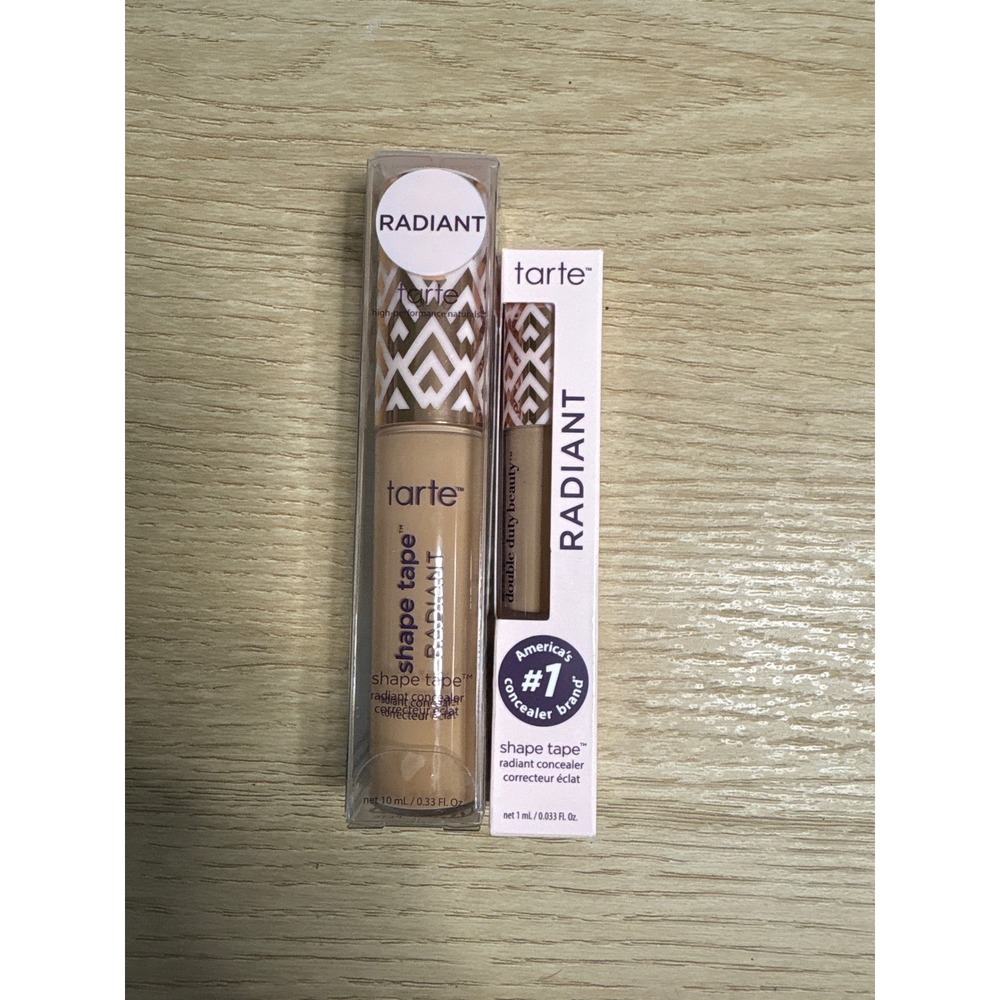 Tarte Shape Tape Radiant Concealer Bundle 34S Medium Sand Full & Travel Size